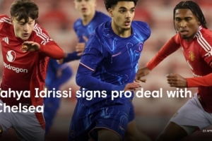 切尔西官方：青训前锋叶海亚-伊德里西与球队签下他首份职业合同
